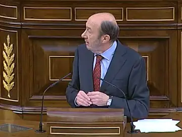 Rubalcaba, en el debate sobre la consulta Rubalcaba, en el debate sobre la consulta