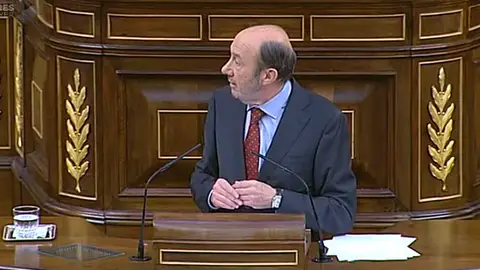 Rubalcaba, en el debate sobre la consulta Rubalcaba, en el debate sobre la consulta
