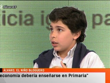 Álvaro, el niño bloguero: "La economía debería enseñarse en primaria" 