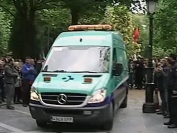 Garitano, trasladado en ambulancia Garitano, trasladado en ambulancia