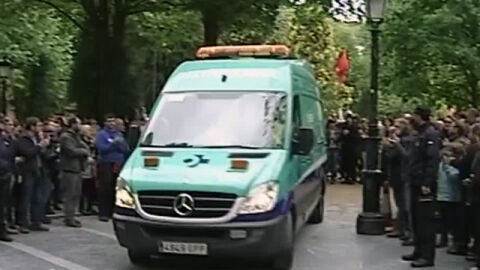 Garitano, trasladado en ambulancia