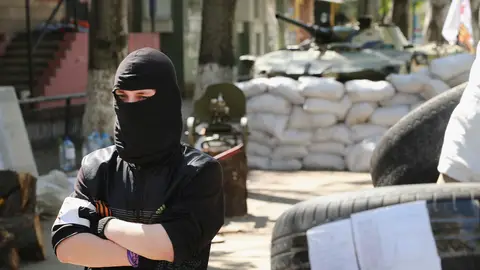 Militante prorruso Militante prorruso