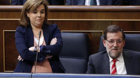 Soraya S&aacute;enz de Santamar&iacute;a, en el Congreso