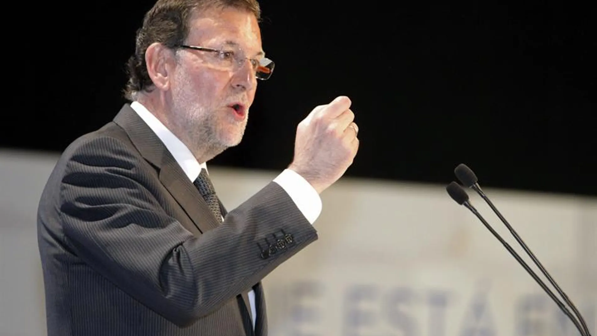 Mariano Rajoy, en un acto de campaña para las europeas