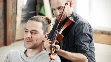 Un violín con cuerdas de pelo humano