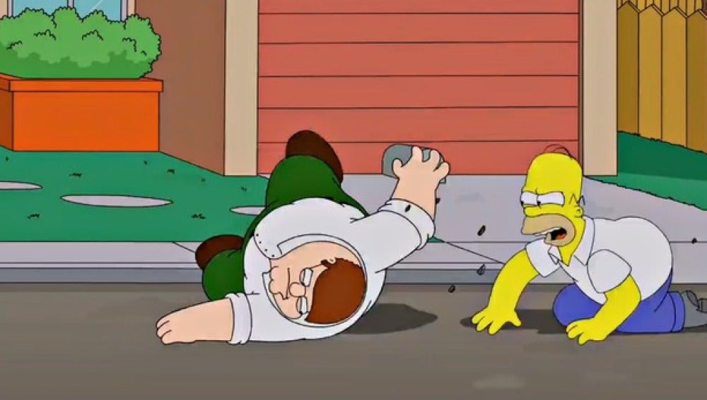 Peter Griffin y Homer Simpson