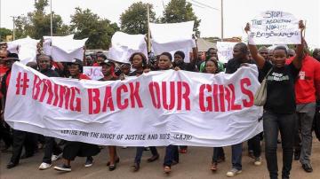 Manifestación por las niñas secuestradas