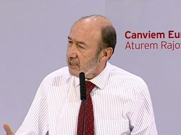 Alfredo Pérez Rubalcaba, en el acto electoral