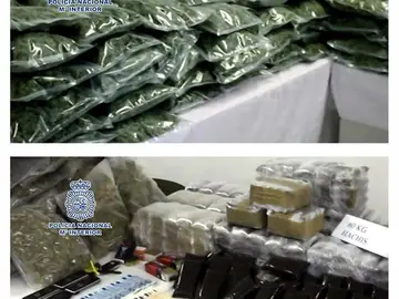 Droga incautada por la Policía Nacional Droga incautada por la Policía Nacional