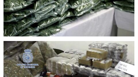 Droga incautada por la Polic&iacute;a Nacional