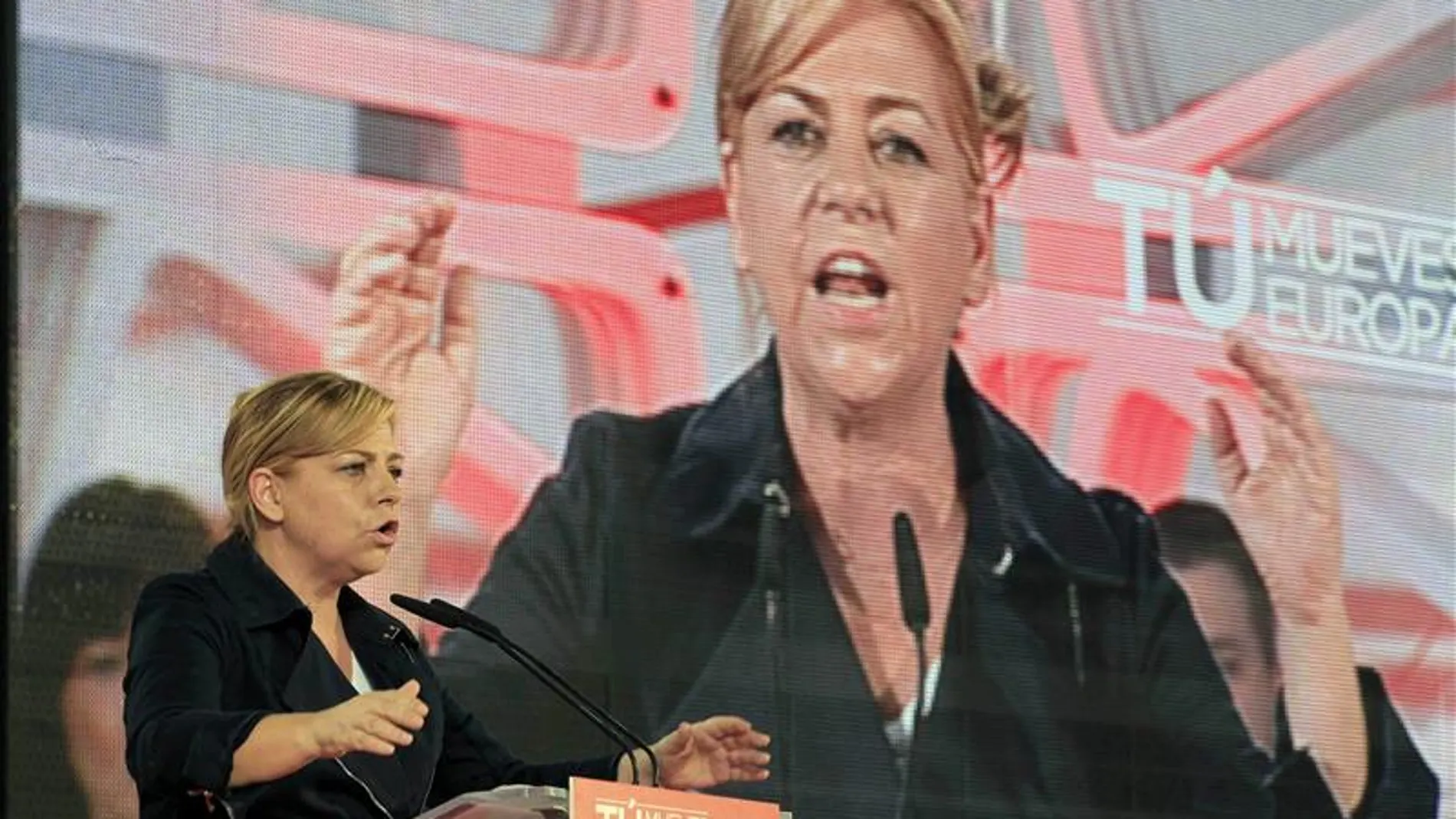 La cabeza de lista del PSOE al Parlamento Europeo, Elena Valenciano,