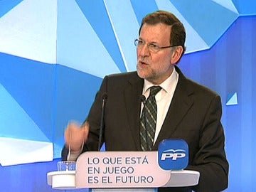 Mariano Rajoy, en un mitín en Valencia