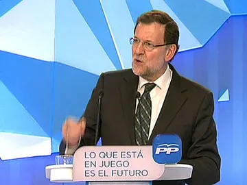 Mariano Rajoy, en un mitín en Valencia Mariano Rajoy, en un mitín en Valencia