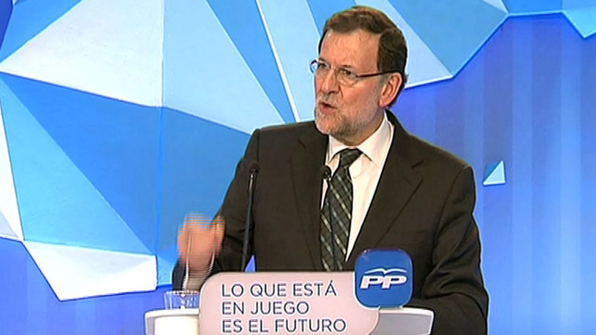 Mariano Rajoy, en un mitín en Valencia