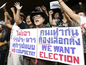 Protestas de grupos afines a los políticos depuestos Protestas de grupos afines a los políticos depuestos