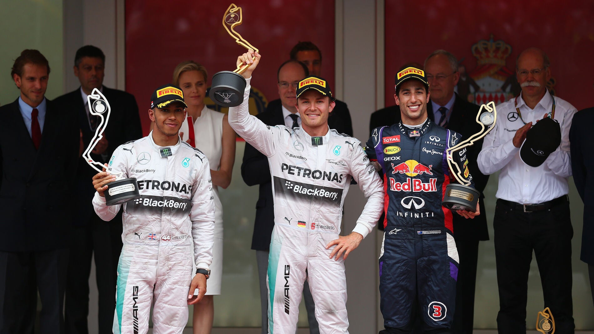 El podio del GP de Mónaco 