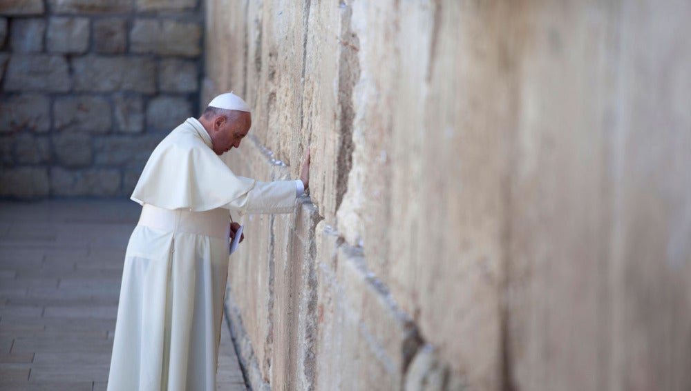 El Papa Francisco, en el Muro de las Lamentaciones