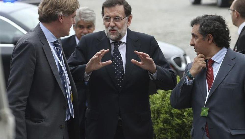 Mariano Rajoy llega a la reunión del Partido Popular Europeo en Bruselas