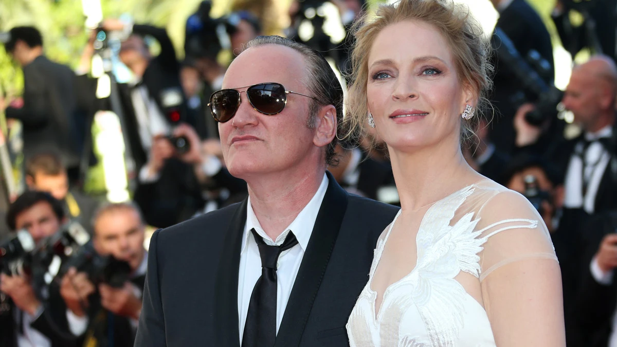 Uma Thurman y Quentin Tarantino en el Festival de Cannes 2014 Uma Thurman y Quentin Tarantino en el Festival de Cannes 2014