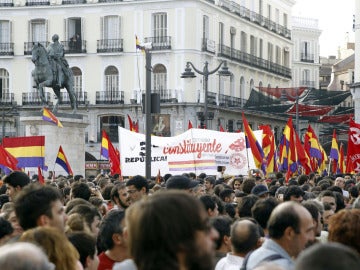 Manifestaciónn republicana en la Puerta del Sol