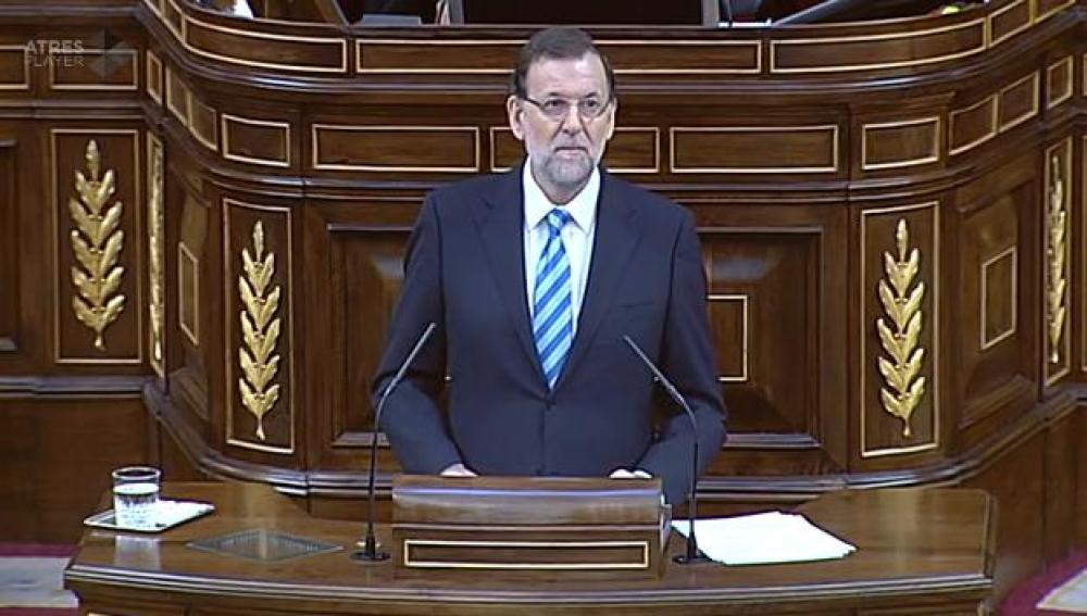 Mariano Rajoy, en el Pleno del Congreso