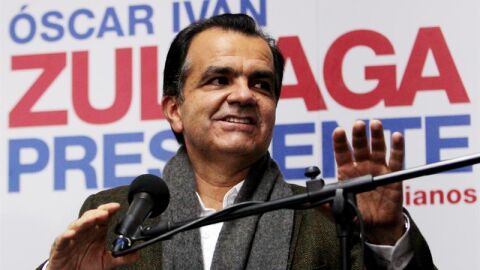 El candidato a la presidencia de Colombia por el partido Centro Democr&aacute;tico, Oscar Iv&aacute;n Zuluaga
