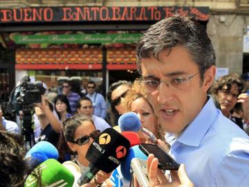  El aspirante a secretario general del PSOE, Eduardo Madina