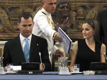 Los Príncipes de Asturias en un acto oficial Los Príncipes de Asturias en un acto oficial