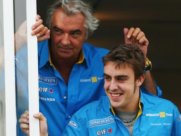 Alonso y Briatore, en 2003