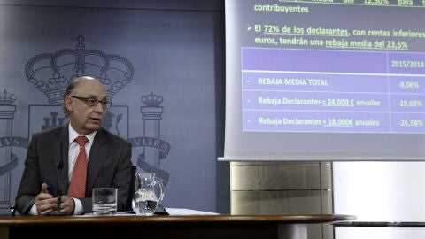 El ministro de Hacienda, Crist&oacute;bal Montoro, explica la reforma fiscal