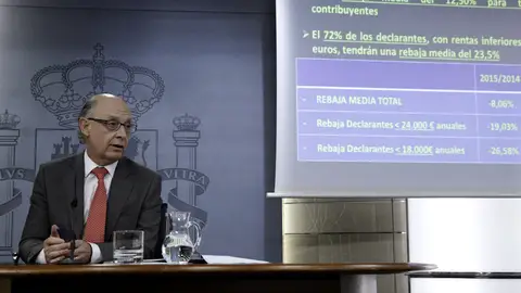 El ministro de Hacienda, Cristóbal Montoro, explica la reforma fiscal El ministro de Hacienda, Cristóbal Montoro, explica la reforma fiscal