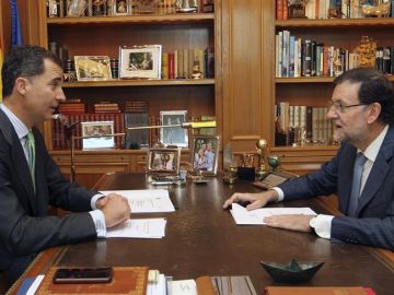 Rajoy y Felipe VI en la Zarzuela