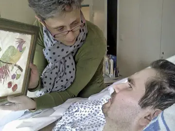 Imagen de archivo de Vincent Lambert y su madre Imagen de archivo de Vincent Lambert y su madre