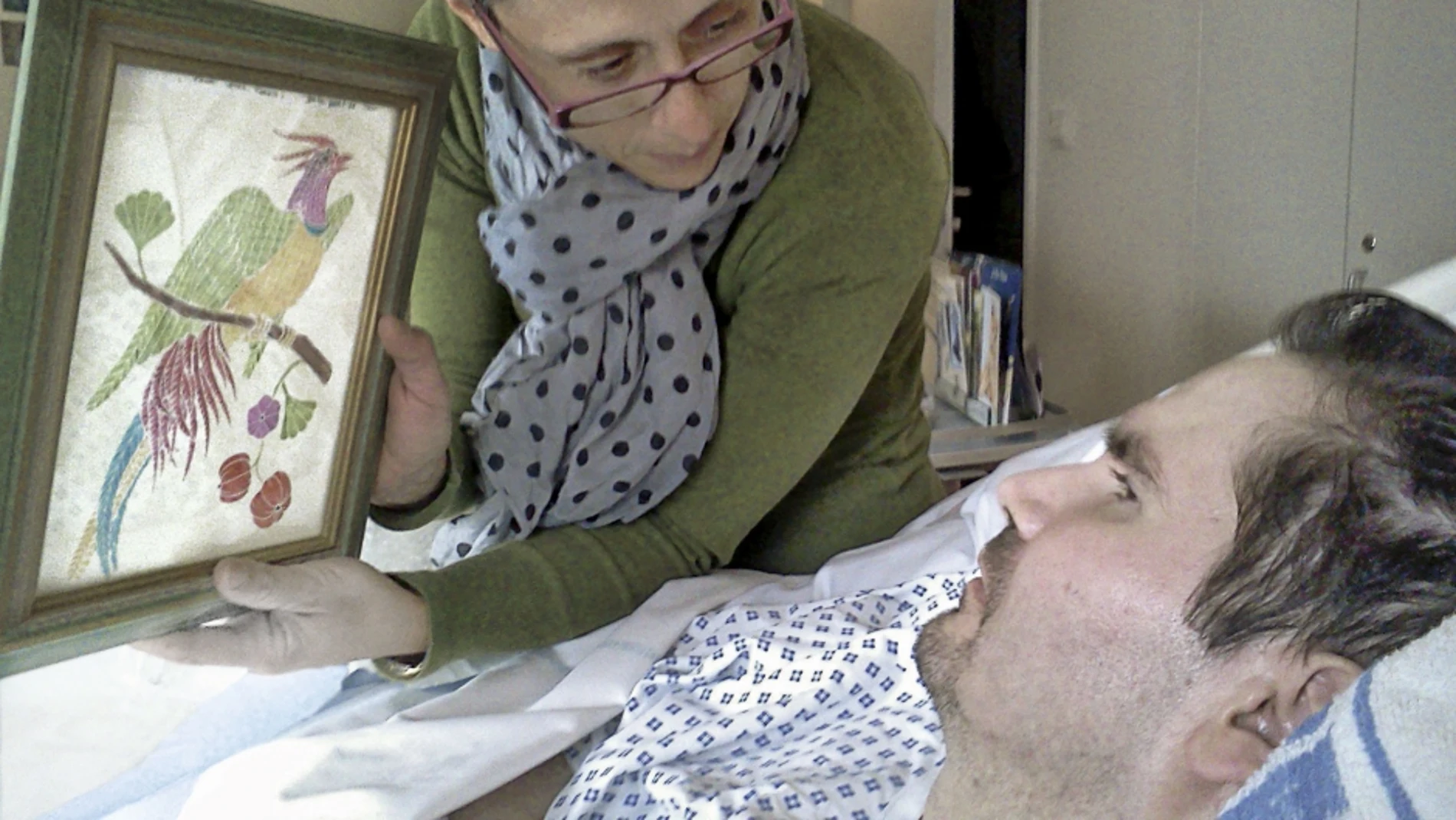 Imagen de archivo de Vincent Lambert y su madre Imagen de archivo de Vincent Lambert y su madre