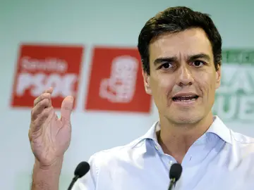 Pedro Sánchez, en un mitin Pedro Sánchez, en un mitin