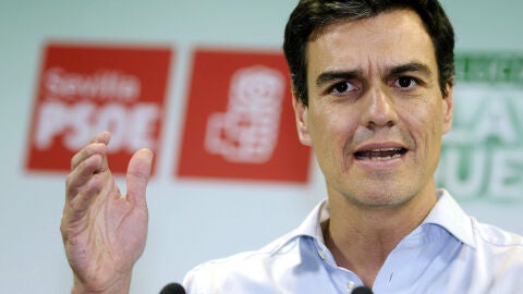 Pedro S&aacute;nchez, en un mitin