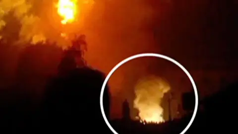 Detalle del accidente pirotécnico en Burgos Detalle del accidente pirotécnico en Burgos