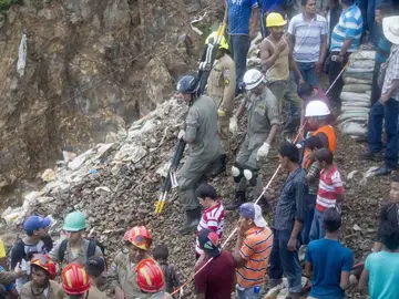 Trabajos de rescate en la mina Trabajos de rescate en la mina