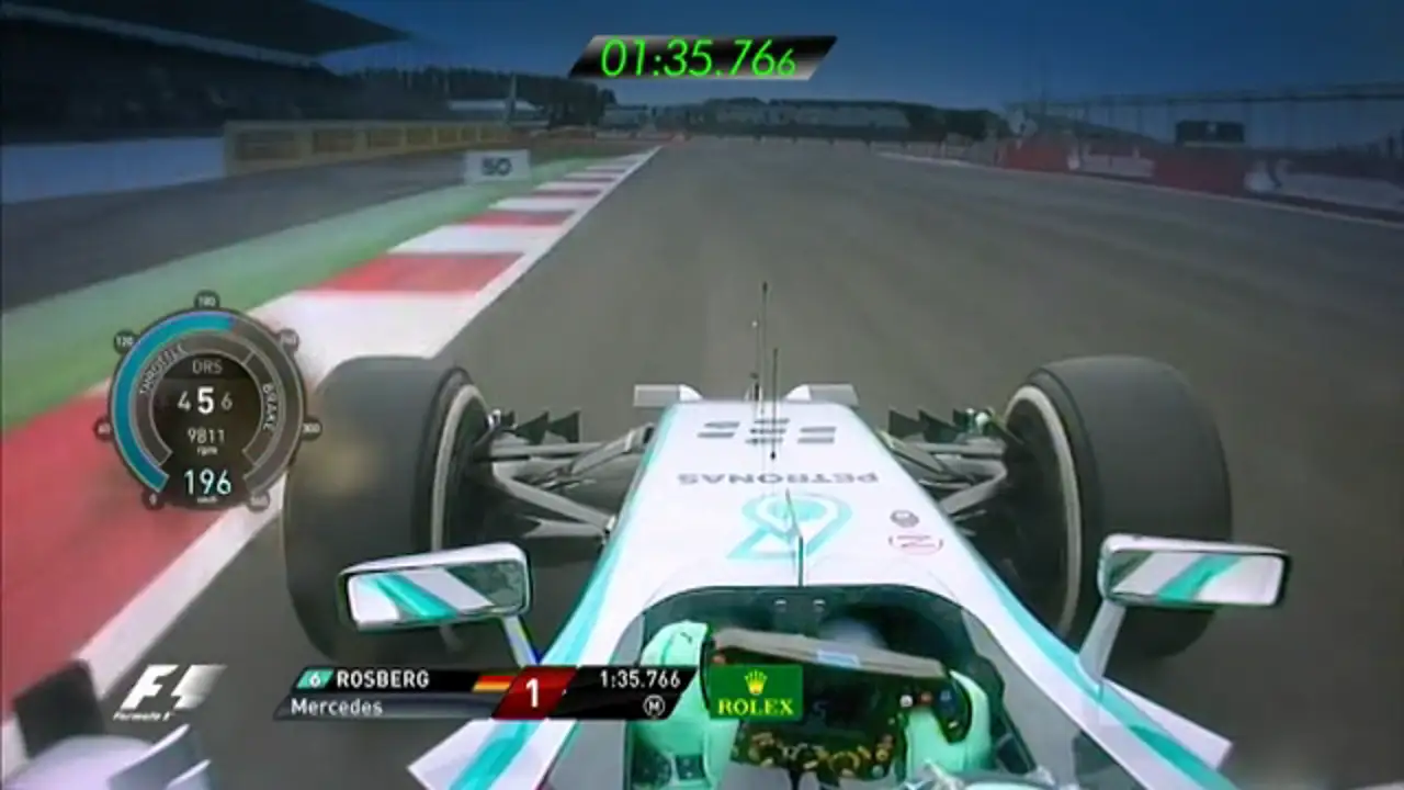 La vuelta de la pole de Rosberg en Silverstone