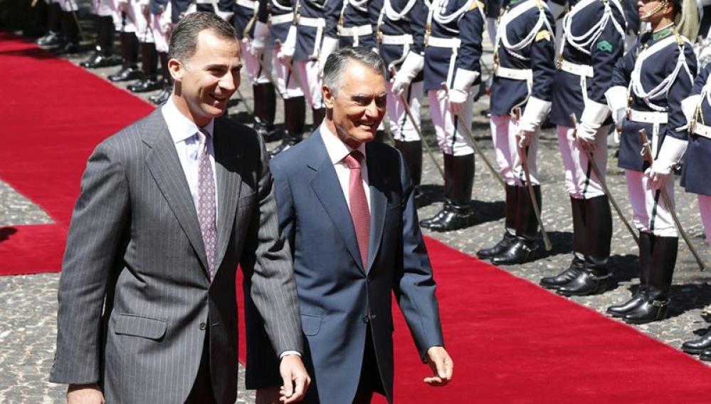 Felipe VI y Cavaco Silva en Lisboa
