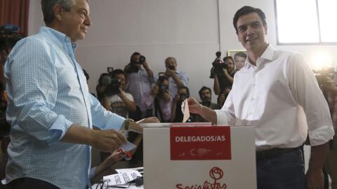 El candidato a la Secretar&iacute;a General del PSOE Pedro S&aacute;nchez 