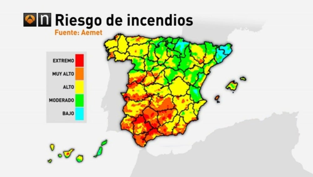 mapa de riesgo de incendios Asi Esta El Mapa De Riesgo De Incendios mapa de riesgo de incendios