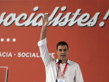 Pedro Sánchez, durante una comparecencia