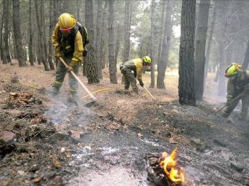 Incendio en la Sierra Norte de Guadalajara