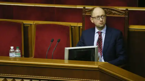 El primer ministro de Ucrania, Arseni Yatseniuk, en una imagen de archivo El primer ministro de Ucrania, Arseni Yatseniuk, en una imagen de archivo