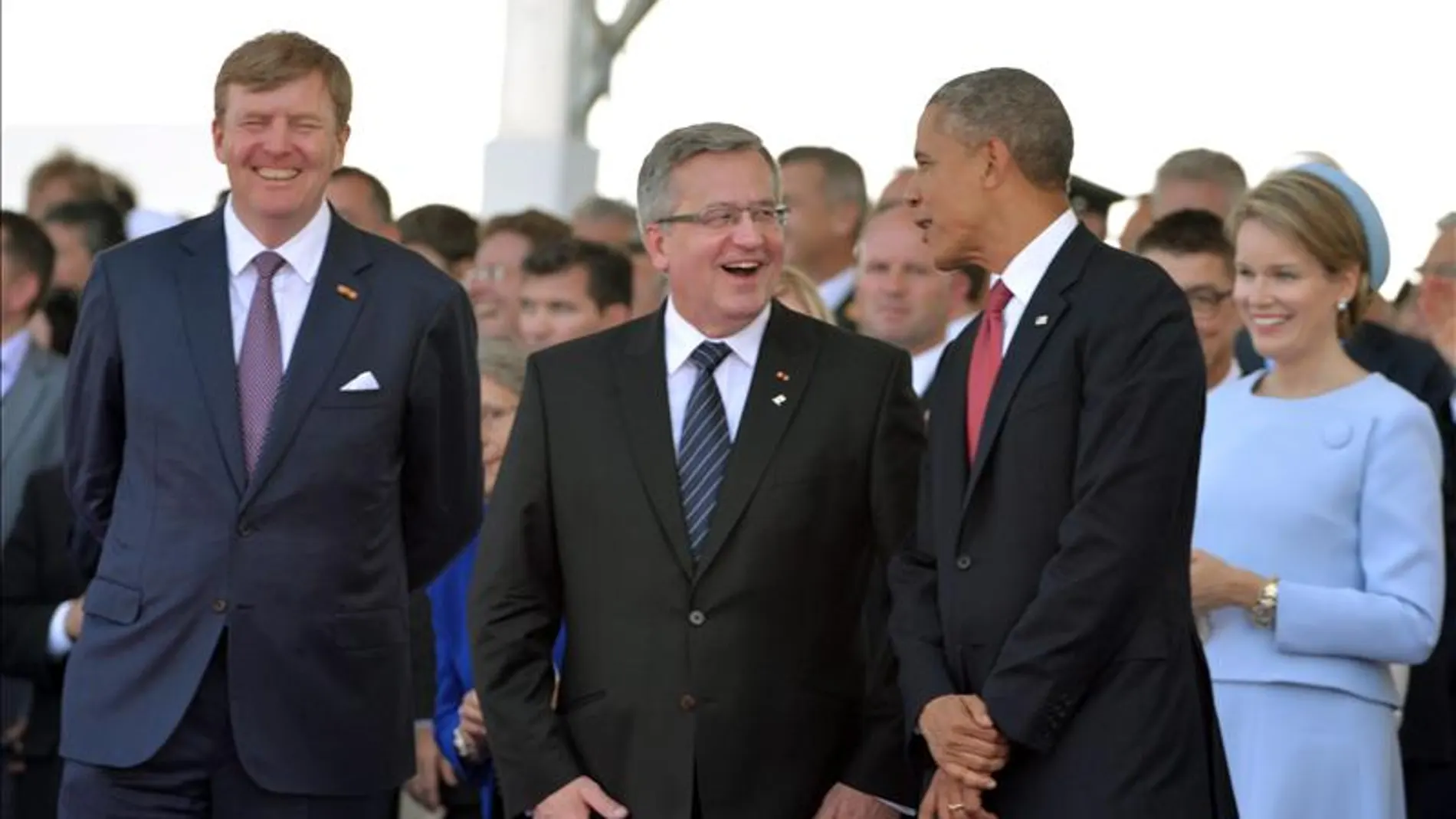 El presidente polaco Komorowski, con Obama y el rey Guillermo de Holanda El presidente polaco Komorowski, con Obama y el rey Guillermo de Holanda