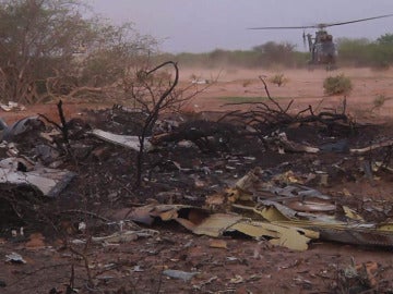 Zona en la que han sido localizados los restos del avión de Swiftair