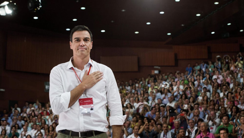 Pedro Sánchez en el Congreso del PSOE