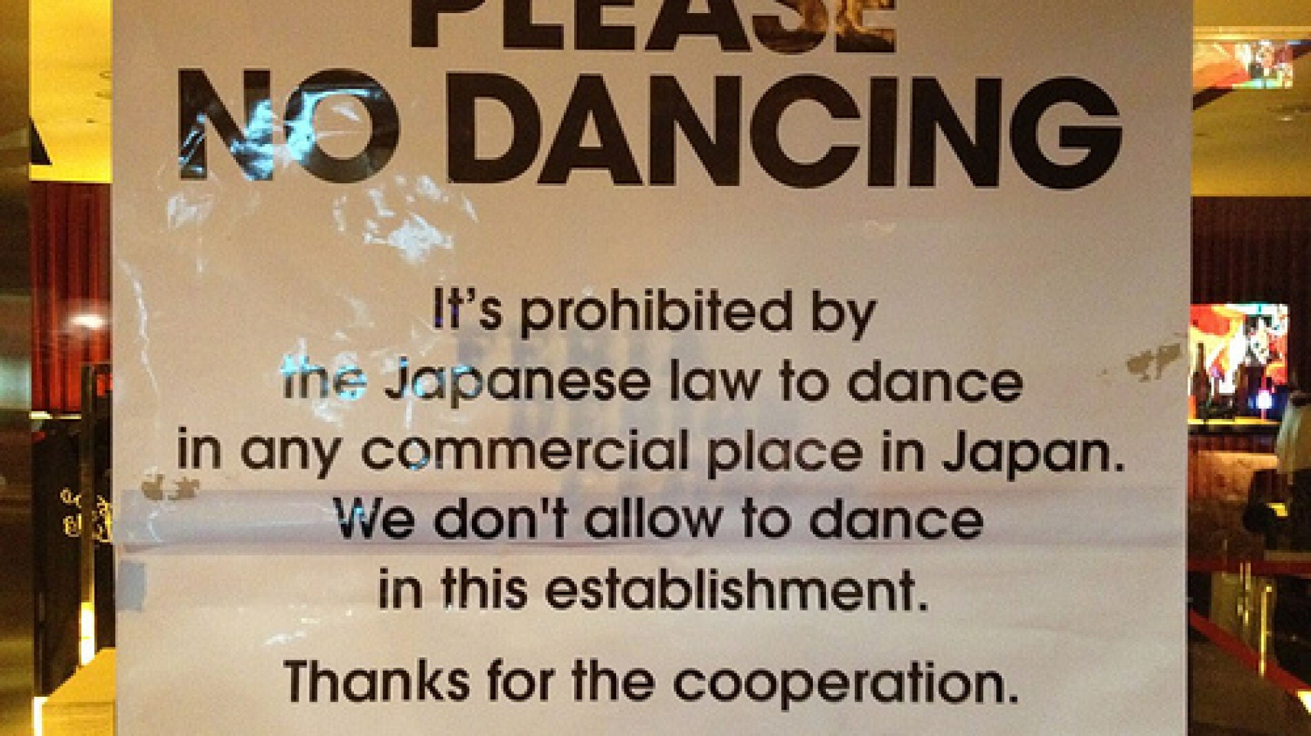 Prohibido bailar en Jap&oacute;n