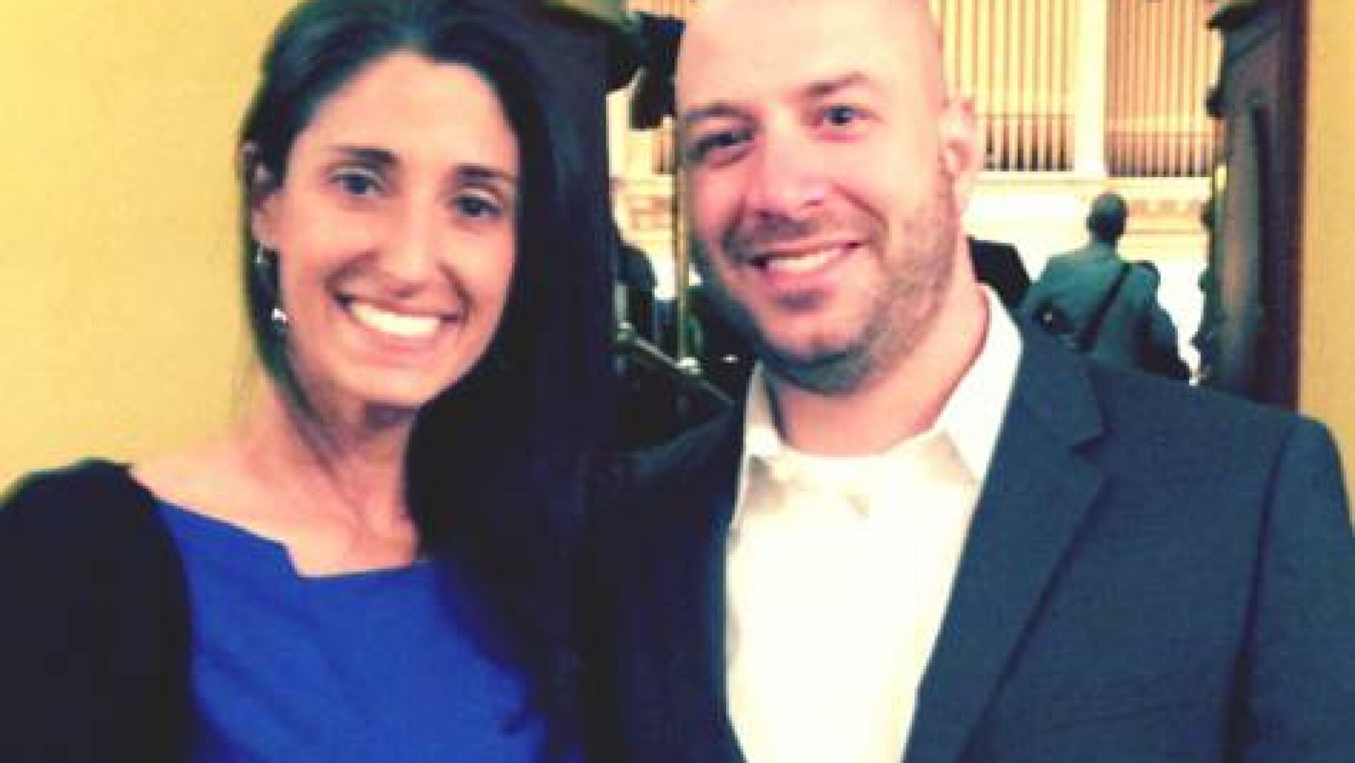 Krista D&rsquo;Agostino y James Costello alcanzaron su particular meta tras la tragedia de Boston